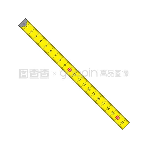 卡通測量帶隔離在白色背景上
