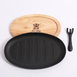橢圓鑄鐵牛排盤 外商指定原料與工序，廠家直銷帶贈(zèng)品